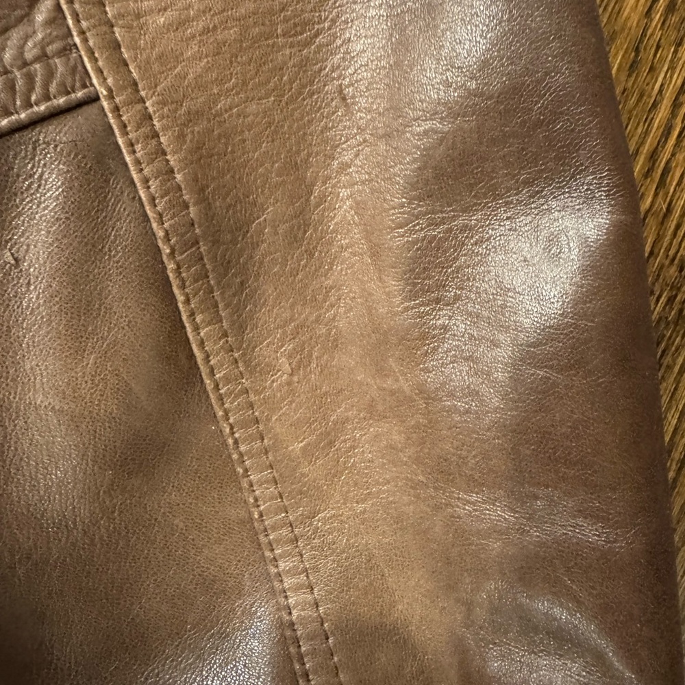 Vintage Atlantic Rancher Leather Lined Jacket Coat See Measurements Flaws - Picture 13 of 13